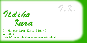 ildiko kura business card